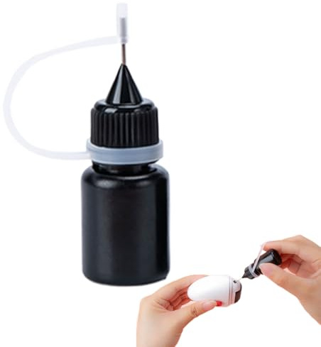 Yuecjian Stempeltinte Nachfüllpackungen, wasserfest, 5 ml, schwarze Tinte, multifunktionaler Informationsblocker, Zubehör für Rechnungen, Kontoauszüge, Postkarten, Steuerinformationen, Post
