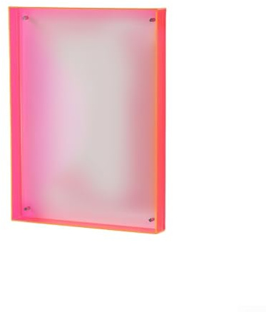 Schwebender Acrylrahmen für Fotos mit Ständer, unterstützt sowohl horizontale als auch vertikale Layouts, geeignet für verschiedene Oberflächen (rot)