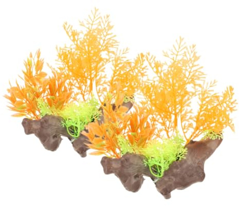 TOYANDONA 2pièces Lot de Plantes Artificielles pour Aquarium Décoration Décorative Et Abri pour Poissons