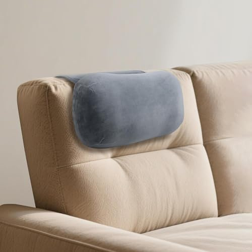 Jerylota Headrest Ergonomic Pillow for Recliners Armchairs, Non-Slip Memory Foam Side Sleeper Support Neck and Head Bath Pillow with Pocket,Travel for Neck and Shoulder Pain