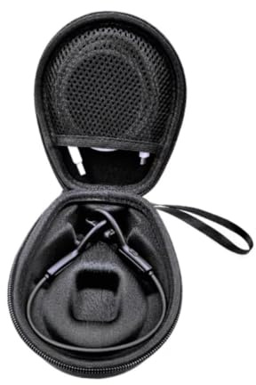 Opatiny Étui de voyage pour écouteurs de conduction osseuse, housse protectrice rigide en EVA de 12 x 7 x 2 cm, étui de rangement léger et compact compatible avec la plupart des marques, couleur noire