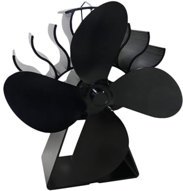 Ventilador De Estufa De Leña – Ventilador De Calor Silencioso De 4 Hojas, Soplador De Chimenea Ecológico No Eléctrico, Circulación De Aire Caliente | Perfecto Para Invierno, Cabañas,