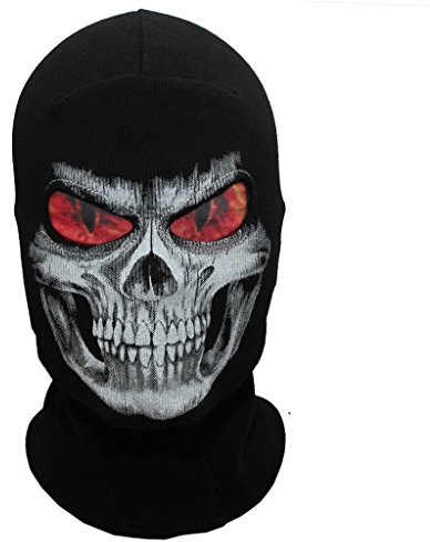 WTACTFUL Skeleton Skull Balaclava Ghost Death Masks Halloween Costume Cosplay Warmer Full Face Mask for Cycling Motorcycle Ski Outdoor Sport