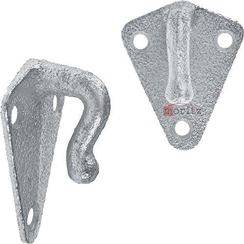Moritz Planenhaken Dreiloch 50x40 mm 20 Stück – Netzhaken Anhänger verzinkt | Befestigungshaken für Plane und Netz, Abspannhaken, feuerverzinkt, drei Bohrungen, Bordwand, Ladungssicherung, PKW, Kipper