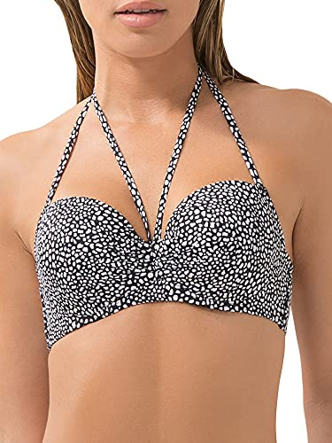Smart & Sexy Kvinnors standard Swim Secret Halter Bikinitopp, Itsy Pebbles, 36D