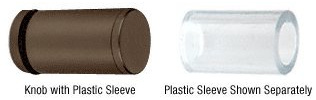 CRL C.R. Laurence SDKP2120RB Oil Rubbed Bronze Cylinder Style Single-Sided Shower Door Knob with Pla