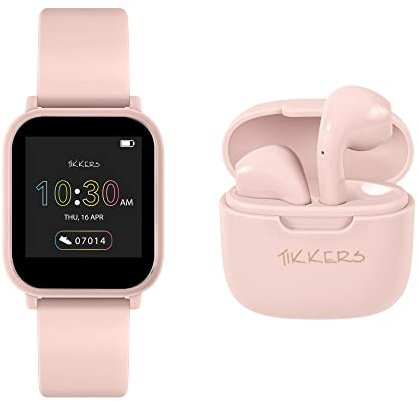 Tikkers Teen Series 10 Nude Smart Watch and Earbuds Set
