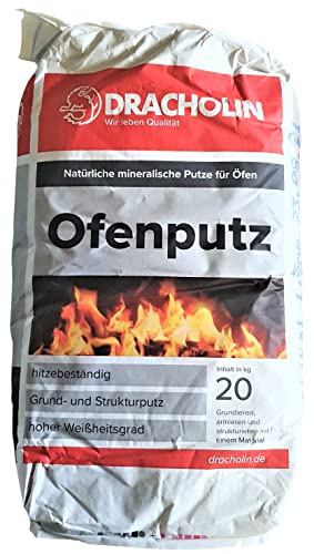Dracholin Ofenputz weiß Der Klassiker Ofen-,Kaminputz für Innen und Außen, Grund-, Armierungs- und Strukturputz in einem.