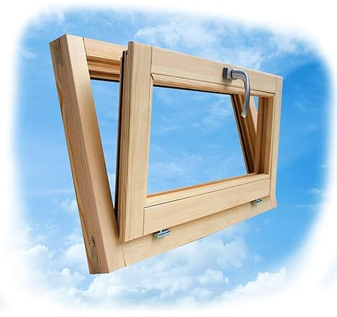 Fenster in rauen Holzfenstern 90 x 50 cm - DOPPELGLAS - GRIFF - HANDLICH - BEHANDBAR Typ: Imprägnier/Lackierung - in jeder Farbe