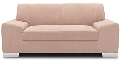 DOMO. collection Sofa Alisson, 2er Couch, 2 Sitzer, 2er Garnitur, Polstergarnitur 164 x 83 x 75 cm (BxTxH), in rosa | 2 Sitzer mit Wellenfederung, Chromfüßen und zeitlosem Komfort, 164 x 83 x 75 cm (BxTxH)