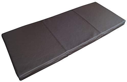 Quattro Meble Dunkelbraun Echtleder Bankauflage Sitzkissen Lederkissen Sitzpolster Bank Auflage doppelt genähtes Echt Leder Kissen Sitzauflage (40 x 160 cm)