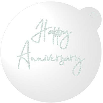 LissieLou Happy Anniversary Cookie Embosser Wedding Love Icing Fondant Stamp - Clear