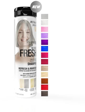 Metallic Silver Color Depositing Shampoo Semi Permanent Hair Color with BondHeal Bond Rebuilder - Silver Hair Dye, 6.4 oz