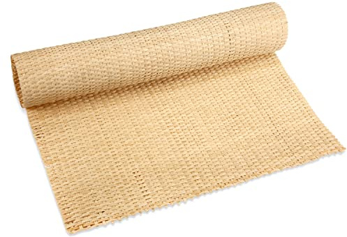 SAVITA Cane Webbing Rattan Roll, 1x0,4m Gewebtes Offenes Rattan Geflecht Natürliches Rattan Gurtband für Caning-Projekte Rattan Webbing für Heimwerker Schrank Stuhl Möbel (Kein Hohlraum)