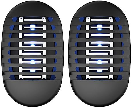 Lámpara matamoscas con luz UV, Potente exterminador eléctrico de Mosquitos con Cepillo de Limpieza, Repelente de plagas de Mosquitos enchufable para el hogar, Dormitorio, Cocina, Oficina, Interior,