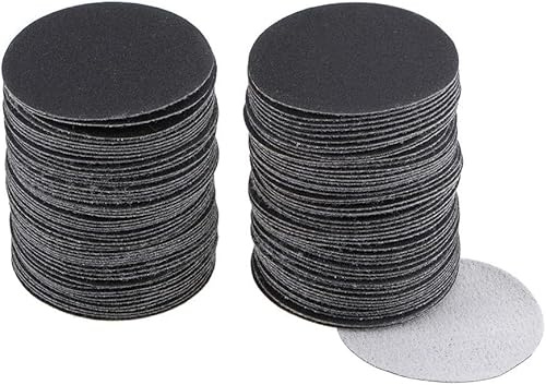 TA-VIGOR 100Pcs 50mm Wet and Dry Sanding Discs, 320 Grit 2 Inch Hook and Loop Sandpaper Electrostatic Sand Planting Silicon Carbide Sanding Discs