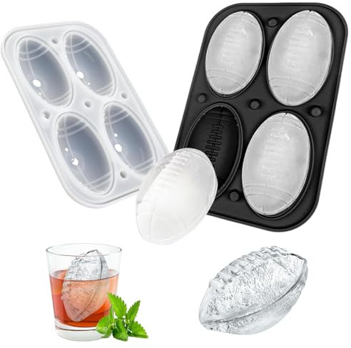 Molde Hielo Silicona, 7,5cm Cubitos de Hielo Grandes, Cubiteras para Hielo Grande XXL, Cubiteras para Hielo con Tapa, Cubitera Hielo Grande, Hieleras Cubitos Grande para Gelatina Vino Whisky Sin BPA