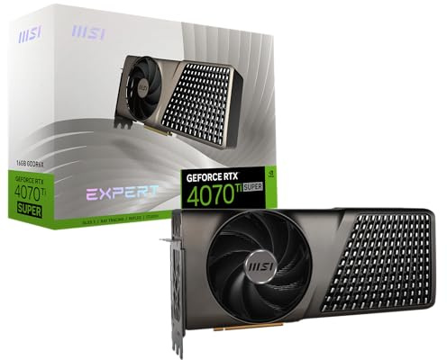 MSI Gaming RTX 4070 TI Super 16G Expert Graphics Card (NVIDIA RTX 4070 Ti Super, 256-Bit, Extreme Clock: 2685 MHz, 16GB GDRR6X 21 Gbps, HDMI/DP, Ada Lovelace Architecture)