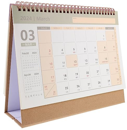 JEWEDECO Dekorativer Tischkalender Minimalistischer Desktop-kalender Mit Dickem Für Büro Und Zuhause Zur Effektiven Zeitplanung Und Notizen