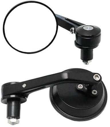 Seite Rückspiegel Motorrad Lenker Rückspiegel Für Vespa Für Sprint Für Primavera Für GTV GTS LT S LX Für LXV 50 125 250 Lenkerendenspiegel Motorrad(Schwarz)