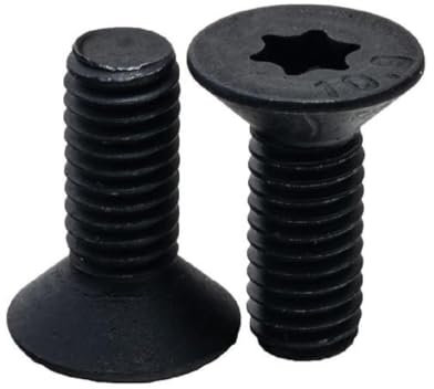 Senkkopfschrauben mit flachem Kopf, Torx, Güteklasse 10.9, schwarze M3-M8-Schrauben, 10 Stück, M5x10