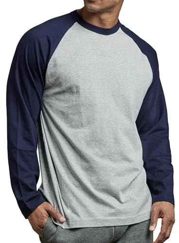 Herren Lässiges Raglan-Baseball-T-Shirt, L