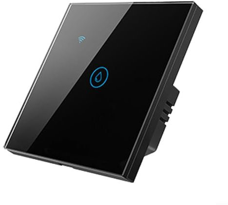 Lecreatekit Smart Immersion Heater Timer Switch, 40A High Power Water Heater Light Air Conditioner Switch Timing Voice Remote, For Tuya(Black)