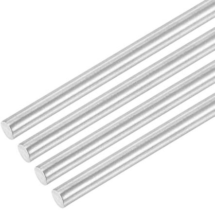 QUARKZMAN 4 stycken rostfria stavar metallstavar, 5 mm x 320 mm massiva vågstavar 304 rostfritt stål rund stång solid rundstav för gör-det-självare gör-det-själv bil flygplan hantverksmodell