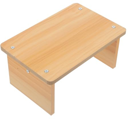 Uonlytech Marchepied en Bois Antidérapant pour Garçon et Filles et Personnes Âgées Capacité de Charge, Repose-pieds Ergonomique pour Salle de Bain ou Pédicure