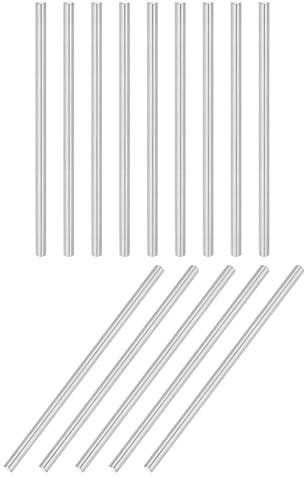 QUARKZMAN 14 Stück 304 Edelstahl Zylinderstift 5mm Durchmesser, 100mm Lange Dübelstifte Metall Regalstifte für Kleiderschrank Kommode Schrank Bücherregal Industrie Haushalt Möbel Regale