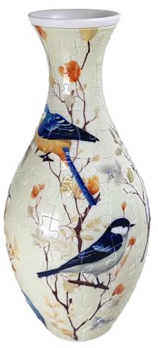 Vaso puzzle 3D Pezzi di plastica ad incastro per composizioni floreali Decorazioni per la casa fai da te Bambini Adulti