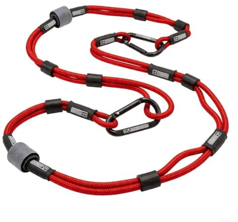 QuivyLivy Marine Festmacher Seil 1,5 m, verstellbares Bungee-Seil mit Haken, UV-beständige Dockleinen für Kanufahren, Rafting, Camping, Wohnmobil-Ausrüstung, Motorrad-Ladung (rot)