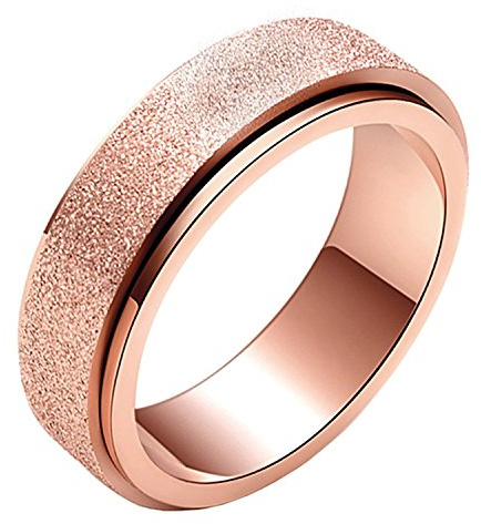PAURO Damen & Herren 2mm/4mm/6mm/8mm Edelstahl Mehrere Farben Sandstrahl Finish Lucky Worry Ringband