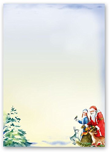 Briefpapier Weihnachten - WINTERZEIT (VARIANTE B) DIN A5 Format 50 Blatt