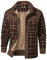 Mr.Stream Herren Thermohemd Flanellhemd Winterjacke Fleecefutter schützendem Innenfutter Holzfällerhemd Arbeitshemd 3251 Coffee L