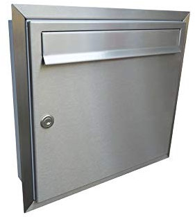 A-01 Cassetta postale in acciaio inox incassato a muro senza targhetta portanome - LETTERBOX24.de