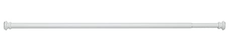 Gedy Tenda Diametro 25cm, Estensibile 80/135cm, Misure e Peso: 2,3X136,5X89 CM & 0,2 kg, Asta Doccia in Acciaio, Finitura Bianca, Design R&S, 2 Anni di Garanzia, Unica