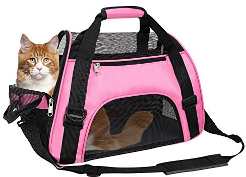 TIYOLAT Borsa trasportino per animali domestici, approvato dalle compagnie aeree, borsa portatile da viaggio per animali domestici, per cani di piccola taglia, gatti e cuccioli, animali di piccola