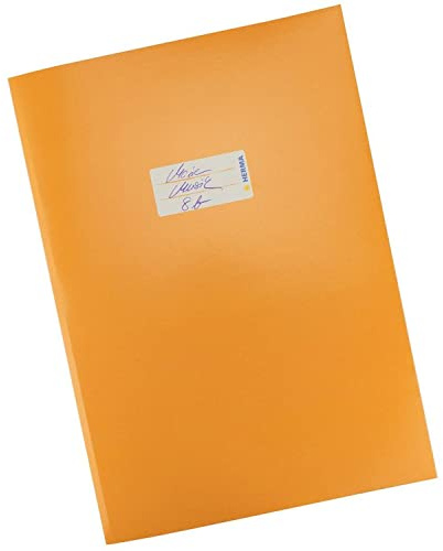 Herma 19747 kartong häftapparat DIN A4 med märkningsetikett, av robust och extra starkt papper, häftapparat för skolhäfte, orange