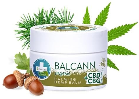 Annabis BALCANN CBD+CBG-Balsam Haut, Schuppen, trockene, gereizte, empfindliche Haut, biologisch mit ein, 50 ml
