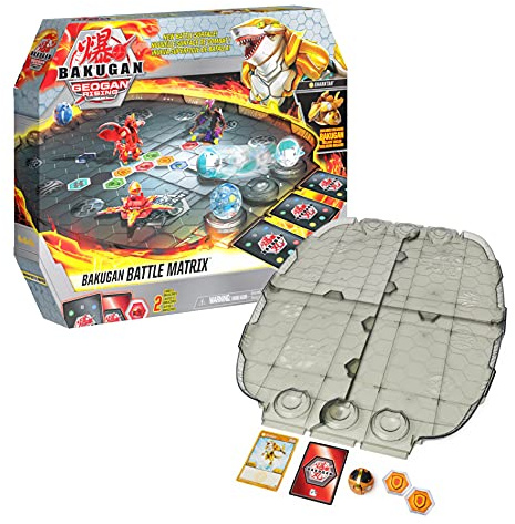 Bakugan 'Geogan Rising' Arena, Battle Matrix, zerlegbares Spielfeld mit exklusivem Aurelus Sharktar