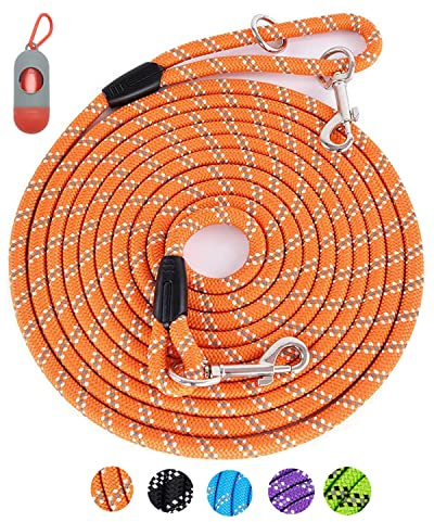 Long Dog Leash for Training 10FT/16FT/20FT/30FT/50FT/100FT, Reflective Tie Out, Heavy Duty Dog Lead for Large, Medium & Small Dogs - Outside Walking, Playing, Camping, Yard