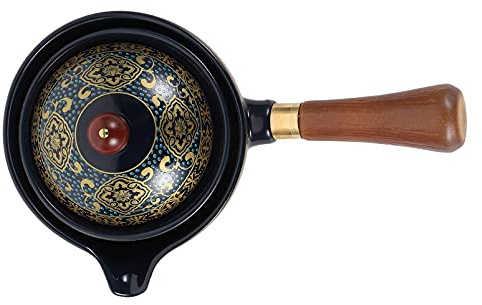 Théière à Poignée Latérale 1 Pièce en Céramique Bleu