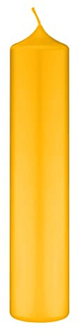 Altarkerzen (10% BW Anteil) (Bienenwachs Kerzen Goldgelb 200 x Ø 70 mm, 4 Stück, Kerzen mit Dornbohrung in RAL Kerzengüte Qualität