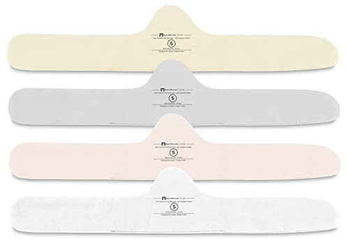 More of Me to Love Organic Cotton and Viscose Bra Liner 4-Pack, Large (Pearl White, Blush Pink, Stone Gray, Fawn Beige)