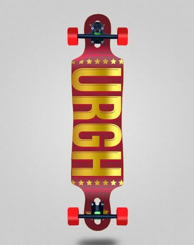 Urgh Skate Skateboard Longboard Complete 40 x 9 Drop OG Red