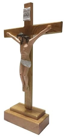 EVANEM 53,8 cm Kreuz Kokosnuss Gestochen Scharfe Heilige Bild Anhänger Ornamente, for Heimdekoration In Einer Geschenkbox Bundle Jesus Christus Kruzifix Wandkreuz