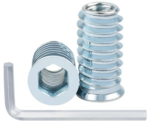 40 Pièces Insert Fileté Bois M6 x 15mm, Leryati Inserts M6 D'écrou Borgne Ecrou Hexagonal, Zinc Douille Filetée Insert a Visser Insert Écrous à Visser Fileté, Manchons à Visser Vis Tête Insert Bois