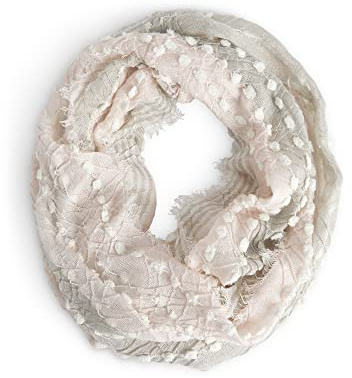 DEMDACO Your Journey 72 inch Textured Infinity Loop Scarf, Blush