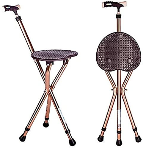 Klappbarer Sitzstock für medizinische Hilfe bei Behinderungen, Stocksitzhocker, ultraleicht, höhenverstellbar 82–120 cm, maximales Benutzergewicht 200 kg, für Senioren mit Behinderungen, Krücken